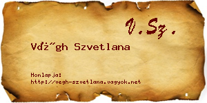 Végh Szvetlana névjegykártya